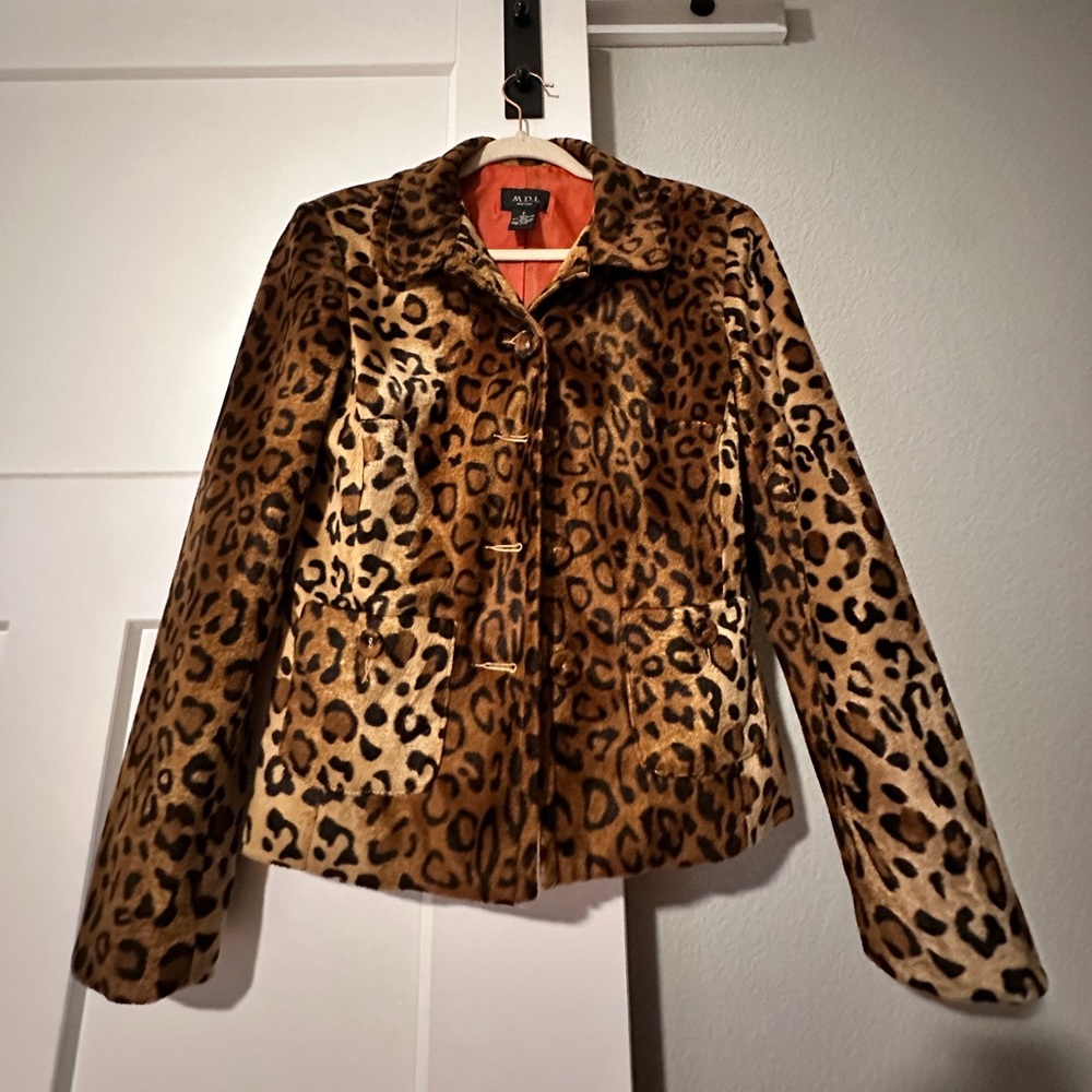 Leopard Jacket w/ Orange Interior